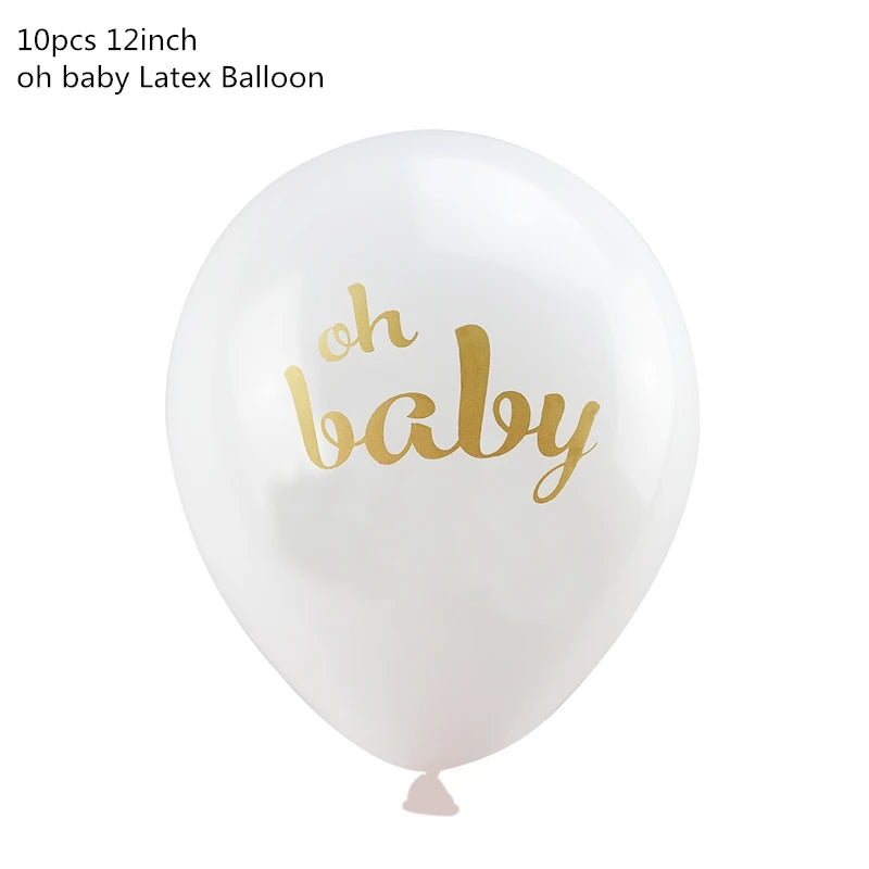 OhBebe Baby Shower Decorations Set – Gender Reveal Balloons