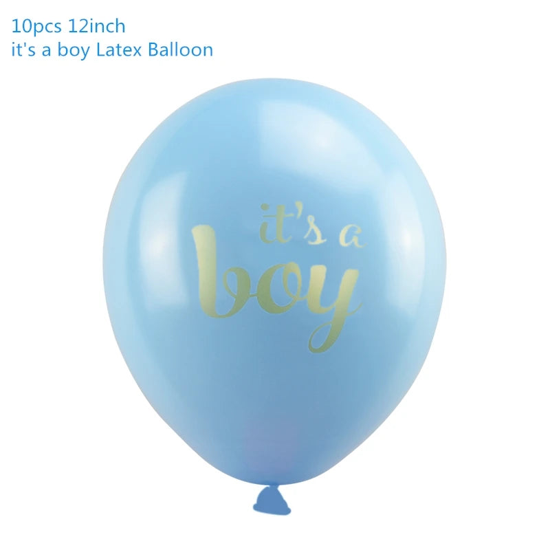 OhBebe Baby Shower Decorations Set – Gender Reveal Balloons