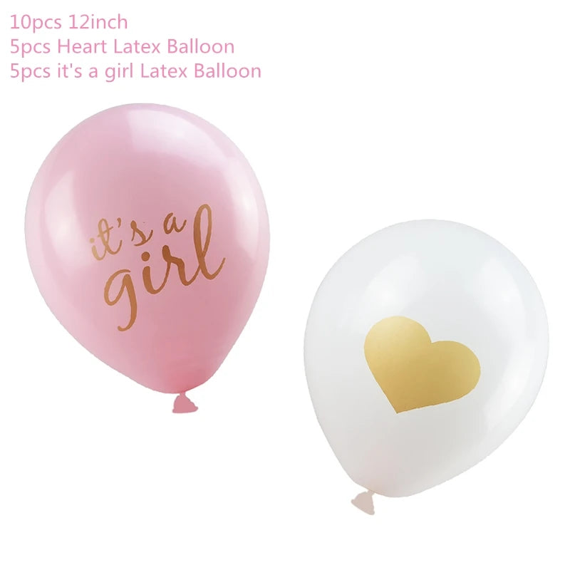 OhBebe Baby Shower Decorations Set – Gender Reveal Balloons