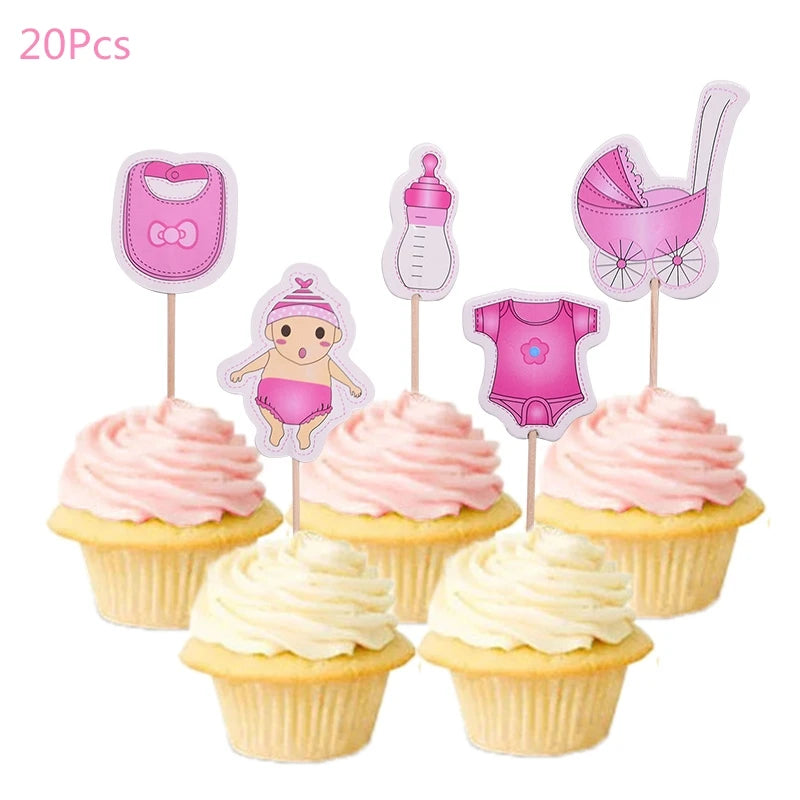 OhBebe Baby Shower Decorations Set – Gender Reveal Balloons