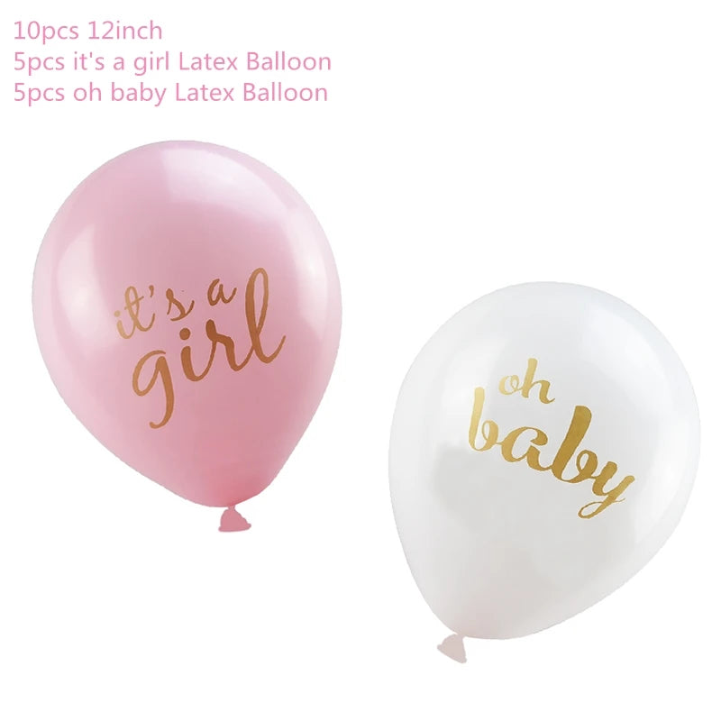 OhBebe Baby Shower Decorations Set – Gender Reveal Balloons