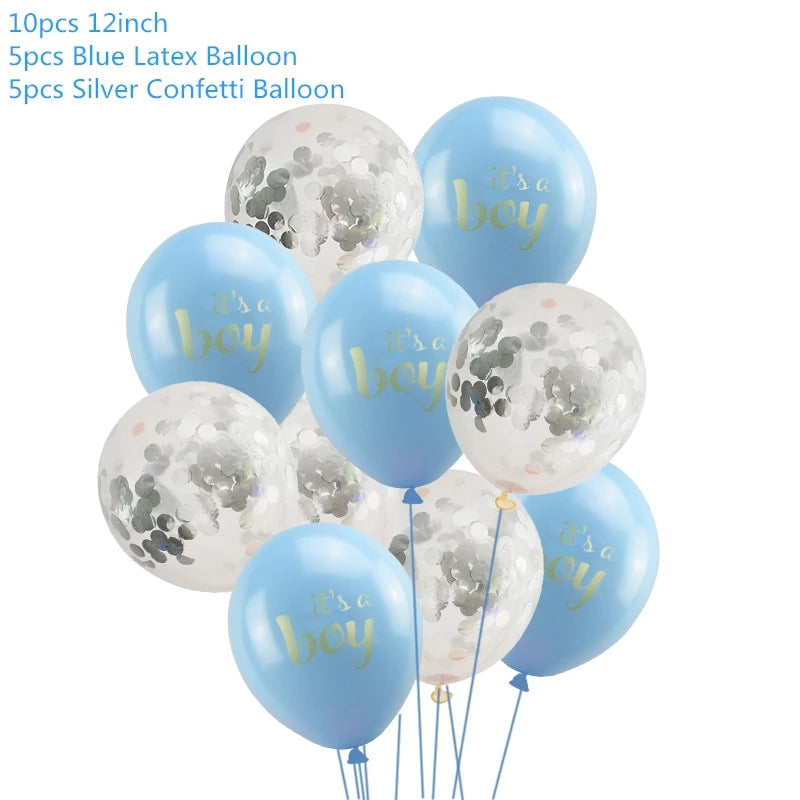 OhBebe Baby Shower Decorations Set – Gender Reveal Balloons