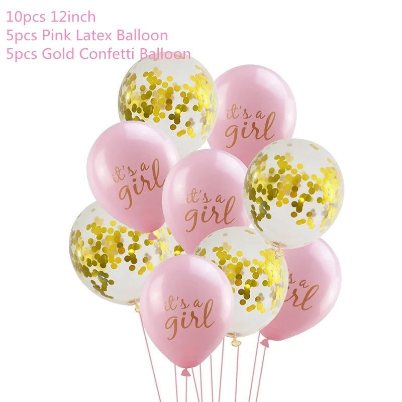 OhBebe Baby Shower Decorations Set – Gender Reveal Balloons