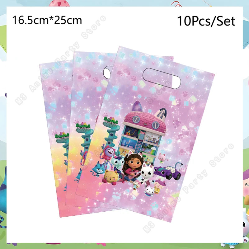 Make your child’s celebration magical with the Gabbys Dollhouse Party Tableware Set. Featuring adorable cat-themed designs, this complete disposable kit offers coordinated plates, cups, and napkins for a fun, colorful, and easy-to-clean party setup.