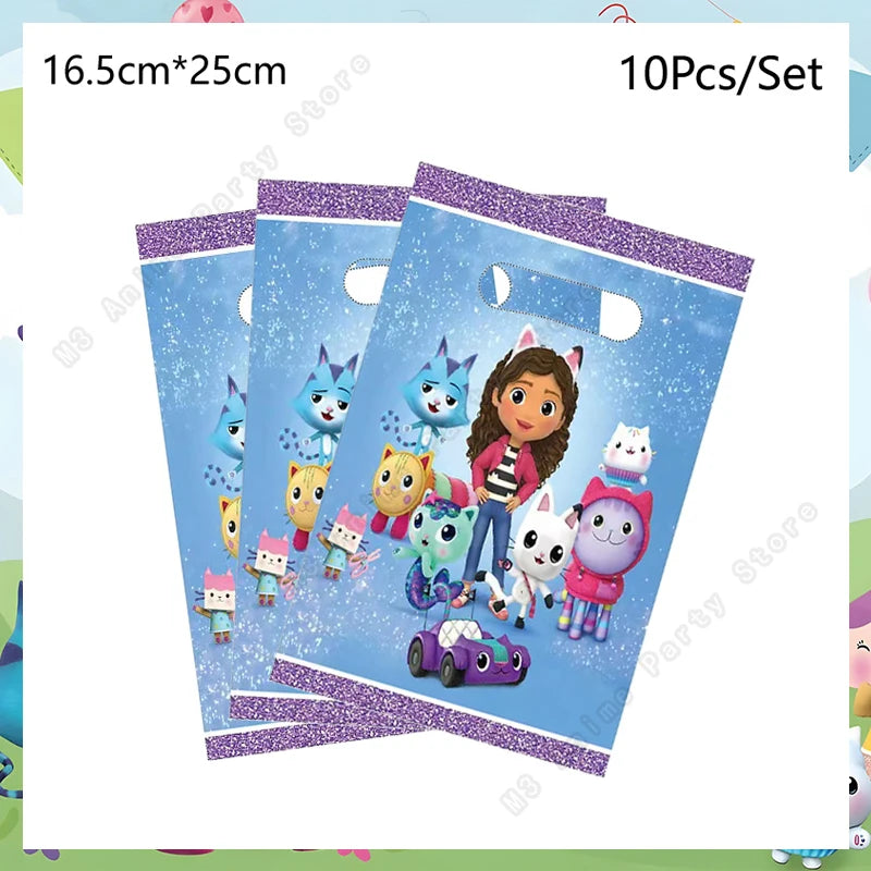 Make your child’s celebration magical with the Gabbys Dollhouse Party Tableware Set. Featuring adorable cat-themed designs, this complete disposable kit offers coordinated plates, cups, and napkins for a fun, colorful, and easy-to-clean party setup.