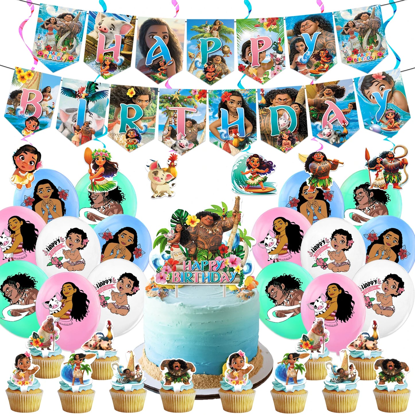 Moana 2 Birthday Party Supplies – Kids Gift Set