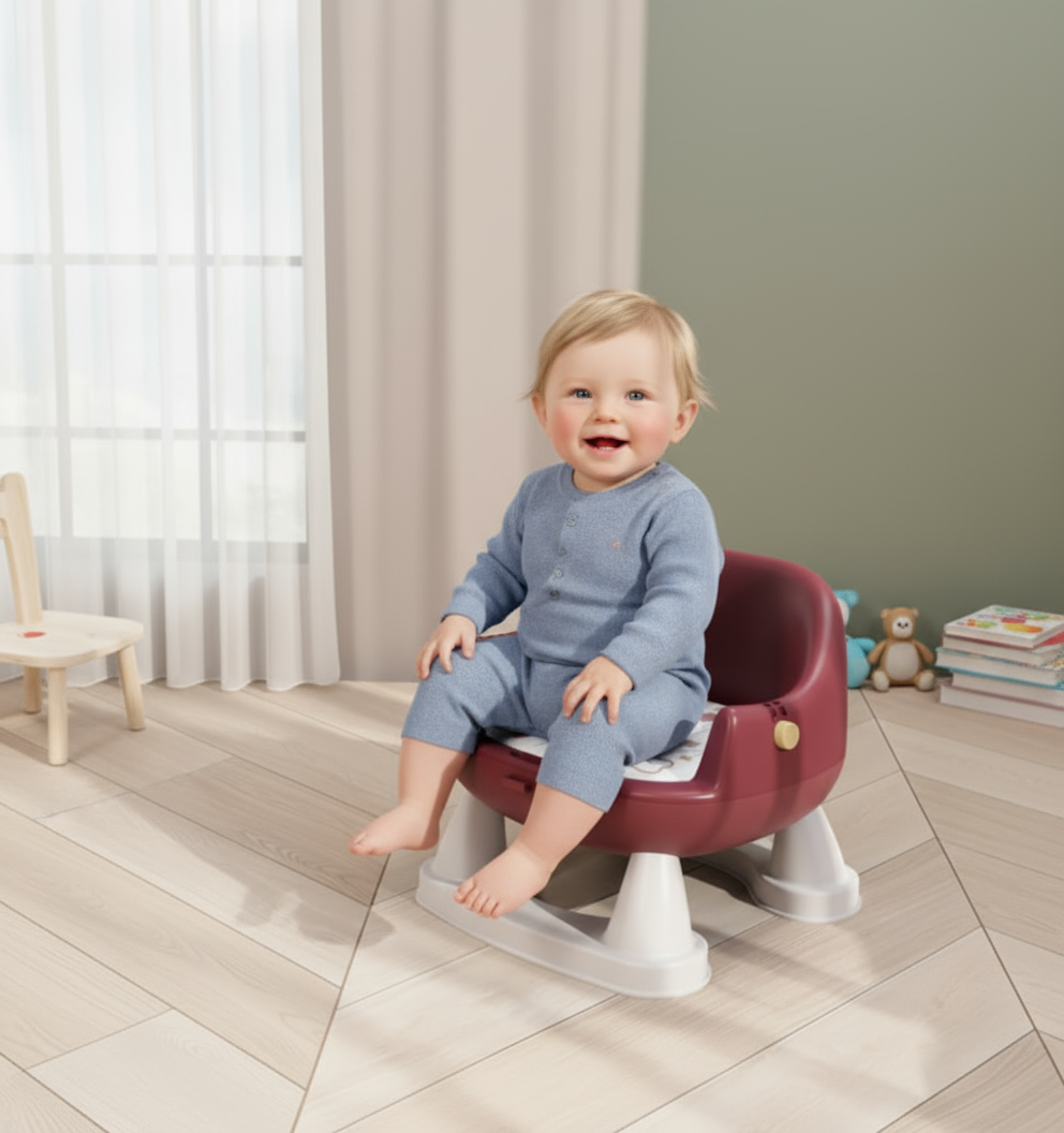 Bibby & Bird 3-in-1 Multifunctional Baby High Chair - Detachable Plate & Call Chair | Essential Infant Dining & Learning-to-Sit So