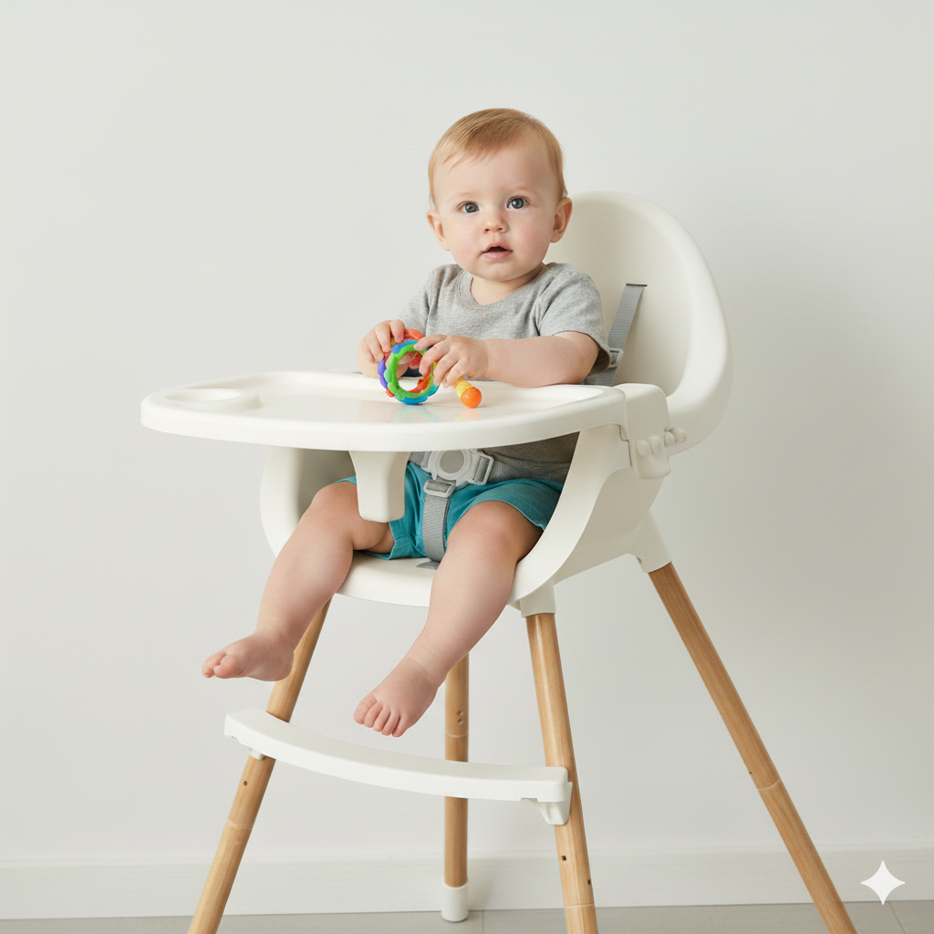 Bao Bao High Chair: A foldable and portable multi-functional high chair for children, designed to be a large baby dining table cha