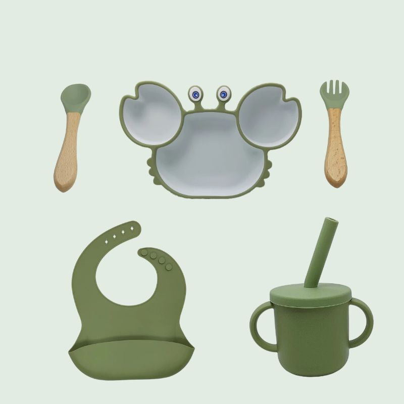 GoofyCub Silicone Baby Plate