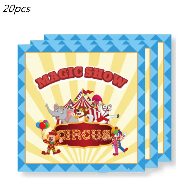 Ultimate Circus Theme Birthday Party Supplies - Disposable Cups, Plates, Banners, Clown Balloons & More!