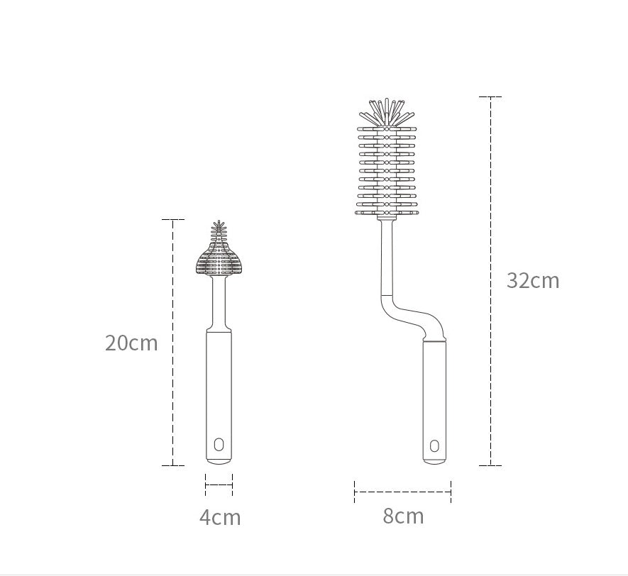 Babella 360° Rotating Silicone Baby Bottle Brush