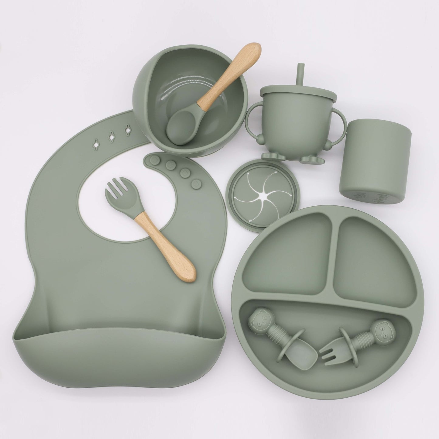 PixiTots Silicone Baby Feeding Set