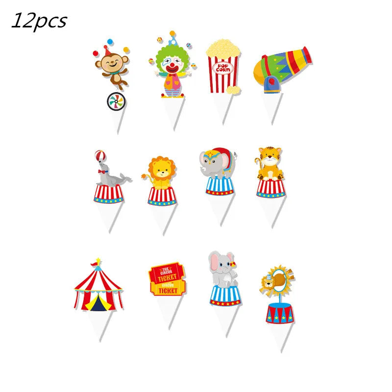 Ultimate Circus Theme Birthday Party Supplies - Disposable Cups, Plates, Banners, Clown Balloons & More!