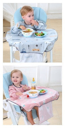 Full-Coverage Baby Bib Smock | High Chair Feeding Gown