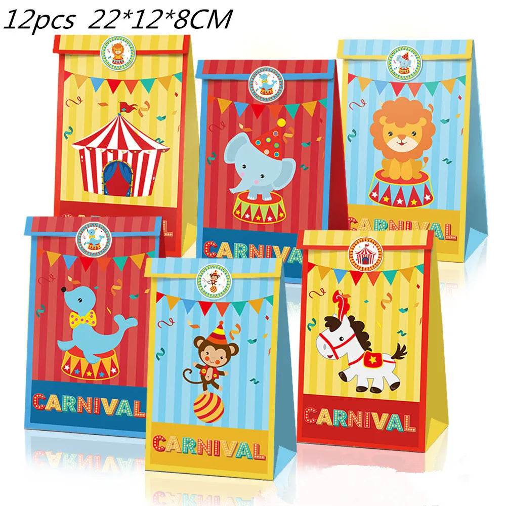 Ultimate Circus Theme Birthday Party Supplies - Disposable Cups, Plates, Banners, Clown Balloons & More!