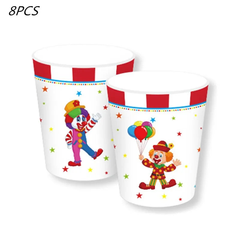 Ultimate Circus Theme Birthday Party Supplies - Disposable Cups, Plates, Banners, Clown Balloons & More!