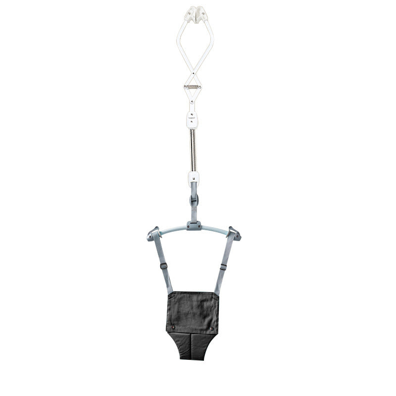 Baby bouncer with harness on a white background