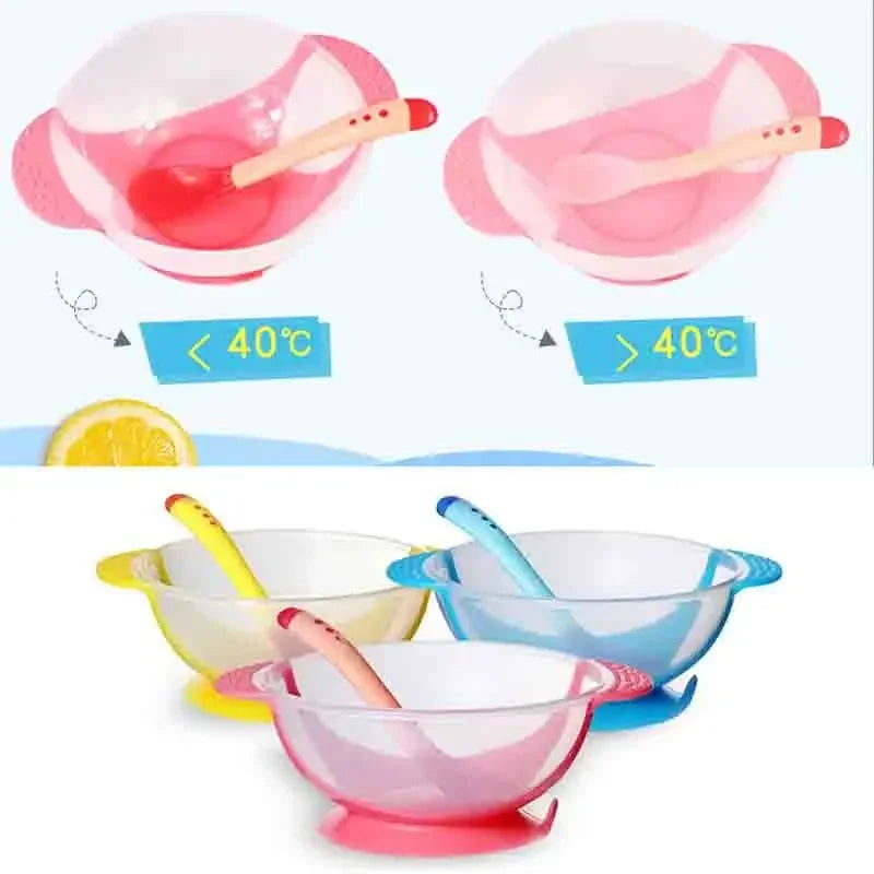 Ultimate Suction Cup Baby Bowl Set with Spoon - Ideal Training Tableware for Little Ones!