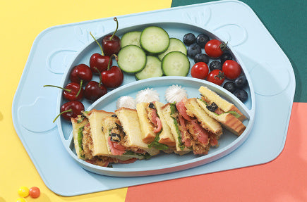 GoofyCub Silicone Baby Plate