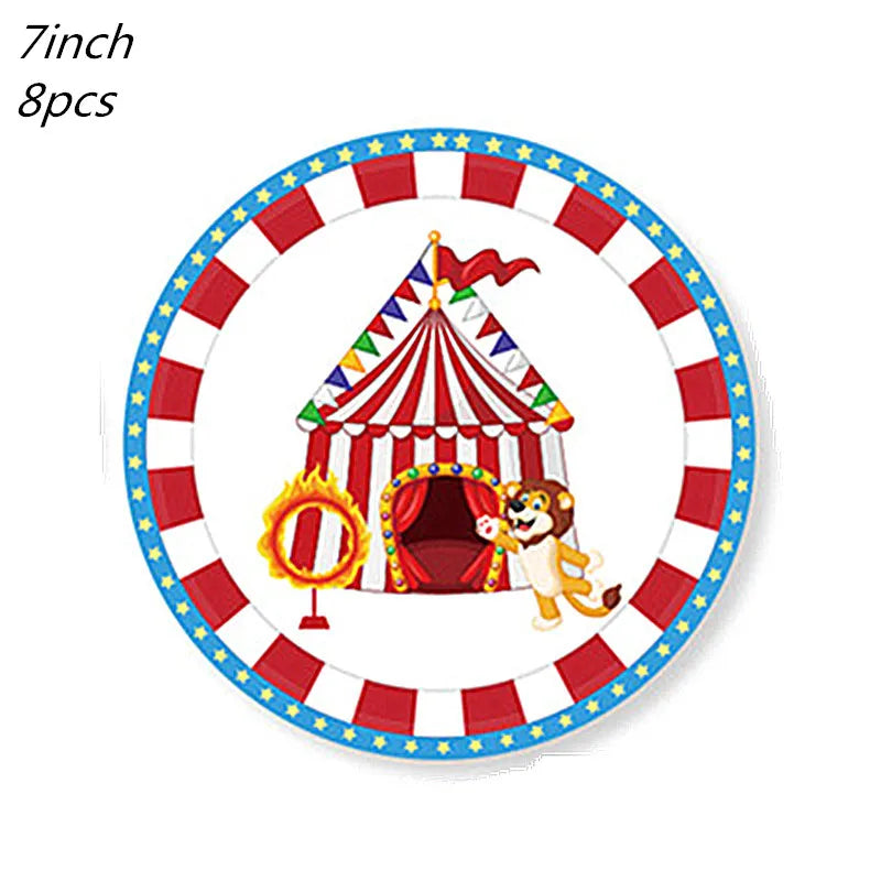 Ultimate Circus Theme Birthday Party Supplies - Disposable Cups, Plates, Banners, Clown Balloons & More!