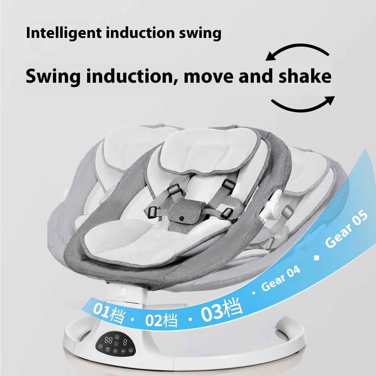 KiddNest Baby Rocking Chair Coax Sleeping Artifact – Multifunctional Design with Gentle Motion & Adjustable Comfort | Essential Soothing & Sleeping Chair for Infants & Toddlers