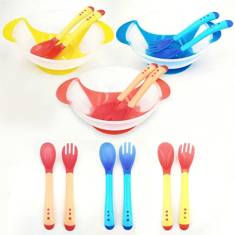 Ultimate Suction Cup Baby Bowl Set with Spoon - Ideal Training Tableware for Little Ones!