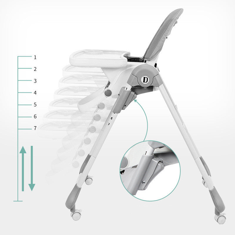 Foldable chair with measurement scale on a white background