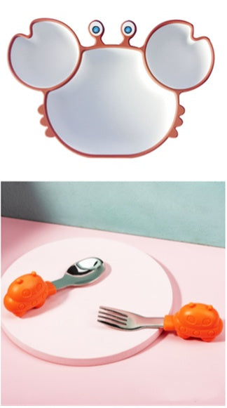 GoofyCub Silicone Baby Plate