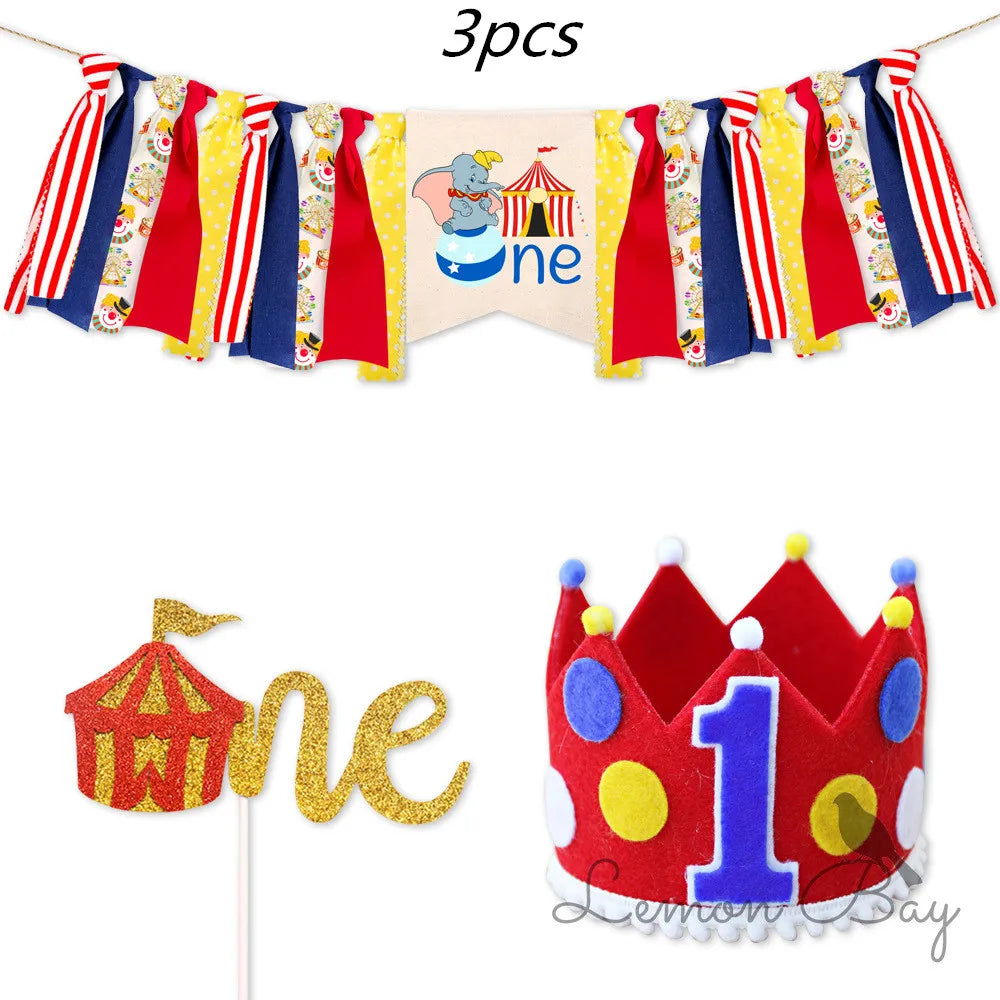 Ultimate Circus Theme Birthday Party Supplies - Disposable Cups, Plates, Banners, Clown Balloons & More!
