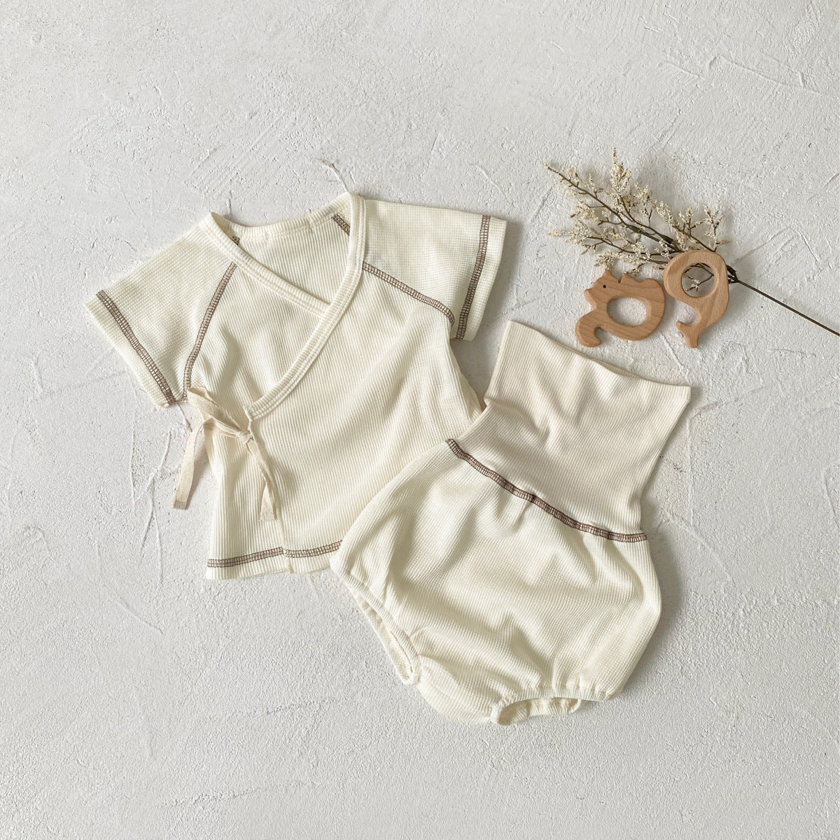 Bubeez Baby Waffle Outfit Set