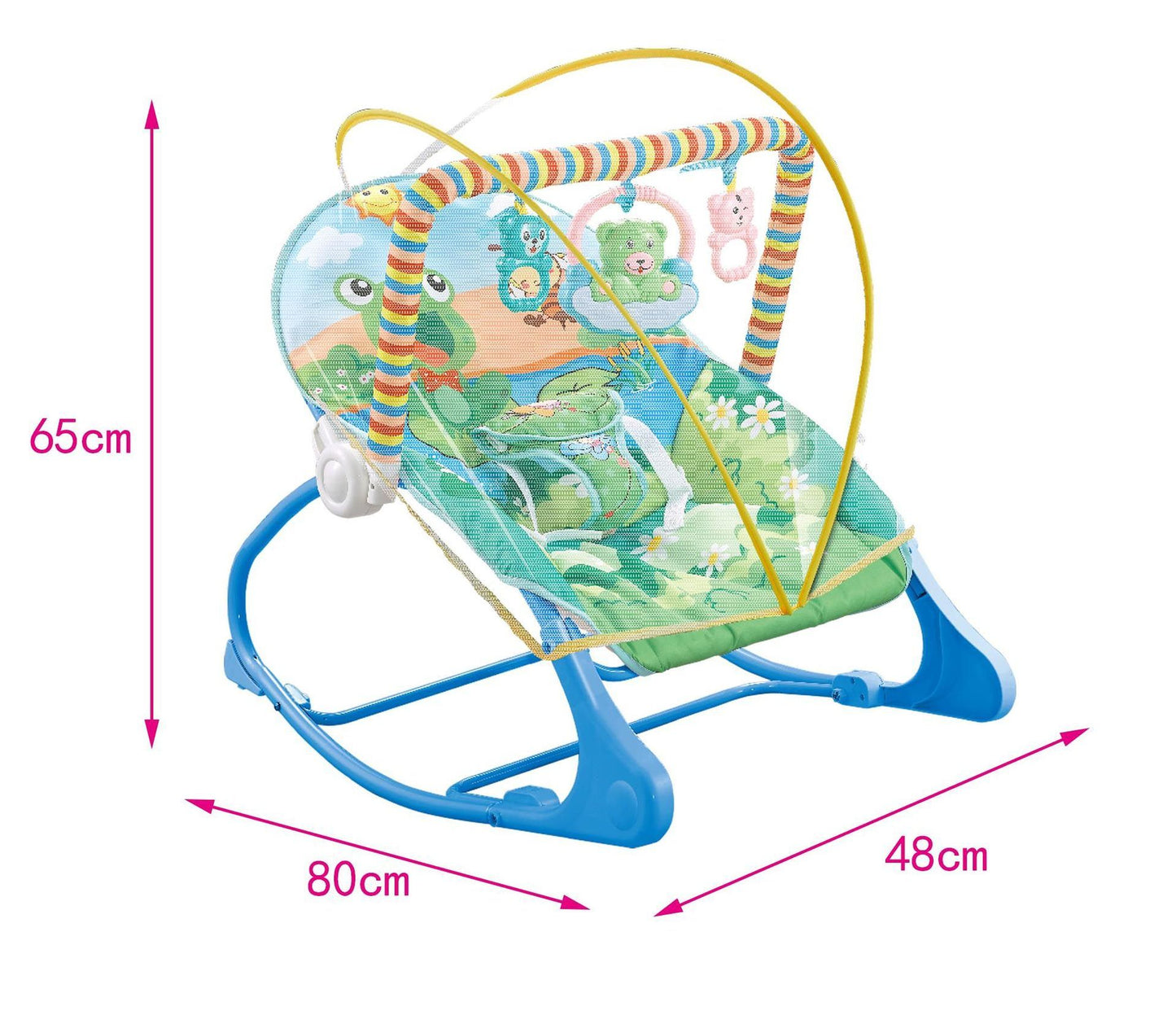 Compact Travel Bassinet | Foldable Baby Rocking Chair with Net