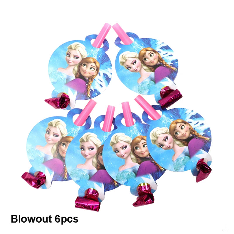 Enchanting Frozen Anna & Elsa Birthday Party Supplies – Disposable Tableware, Plates, Cups, Napkins, Balloons for Kids & Baby Showers