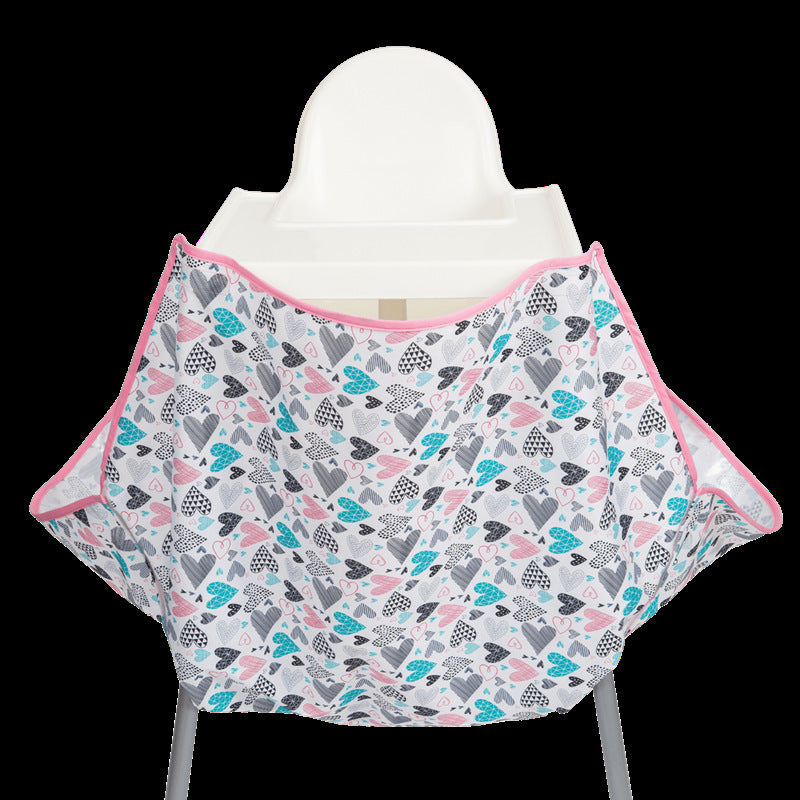 Baby blanket with heart pattern on a mannequin against a white background