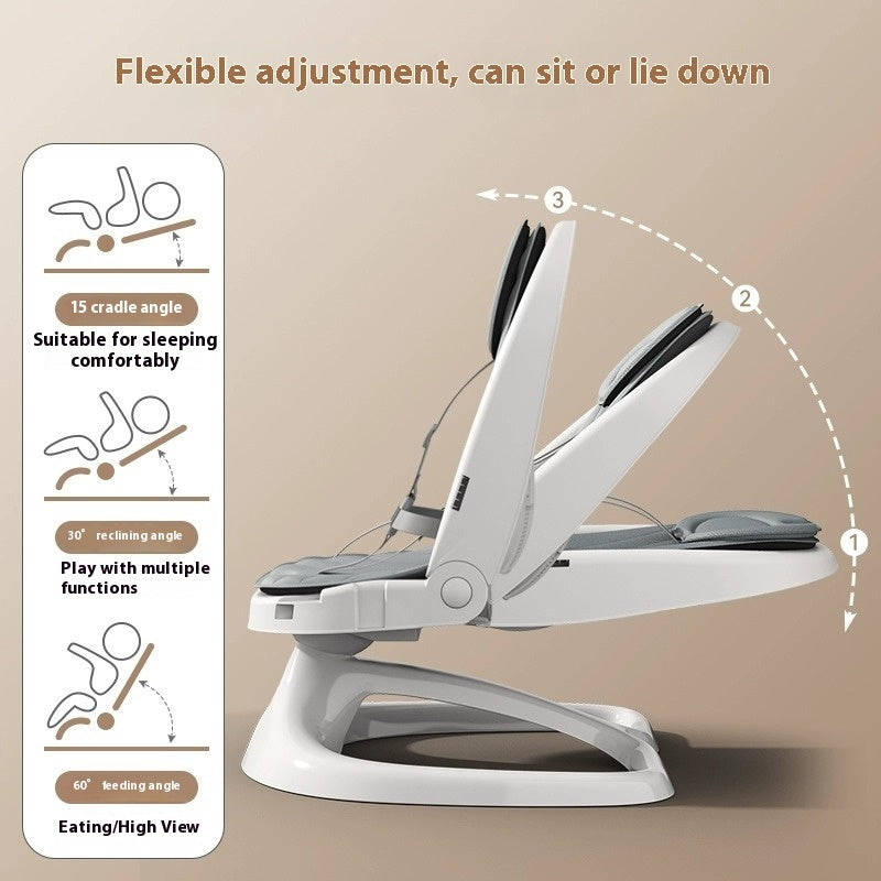Baby seat with adjustable angles on a beige background