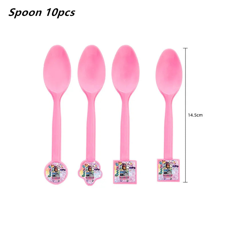 Charming Pink Gabby Dollhouse Birthday Party Supplies - Disposable Tableware, Cups, Plates, Balloons & Banners for Girls Baby Showers!