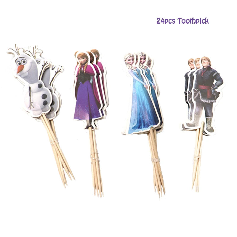 Enchanting Frozen Anna & Elsa Birthday Party Supplies – Disposable Tableware, Plates, Cups, Napkins, Balloons for Kids & Baby Showers