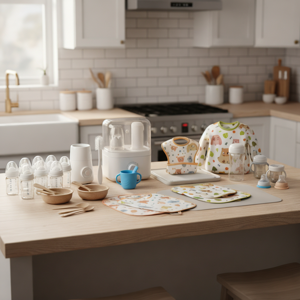 A complete baby feeding prep list