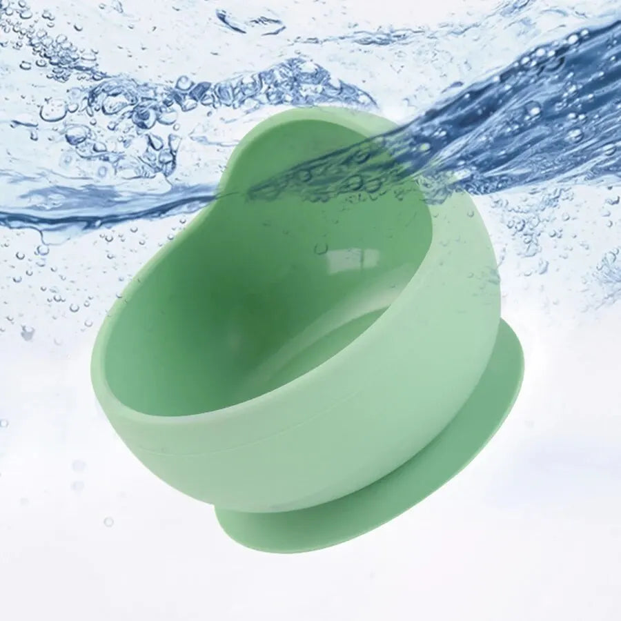 Ultimate Spill-Proof Silicone Baby Feeding Bowl and Spoon Set - Safe & Durable Tableware for Happy Mealtimes!