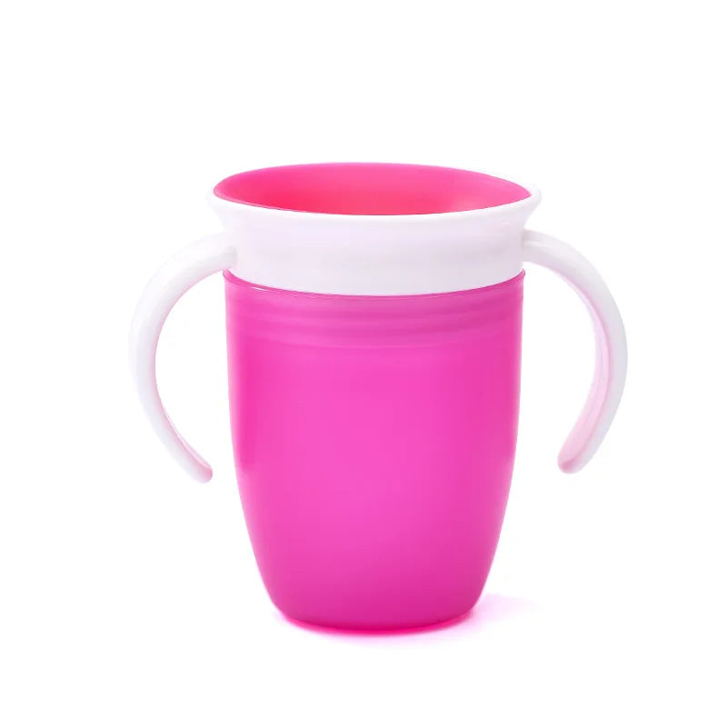 360° Rotating Baby Water Cup with Double Handle & Leakproof Flip Lid - Perfect Learning Drinking Cup for Infants