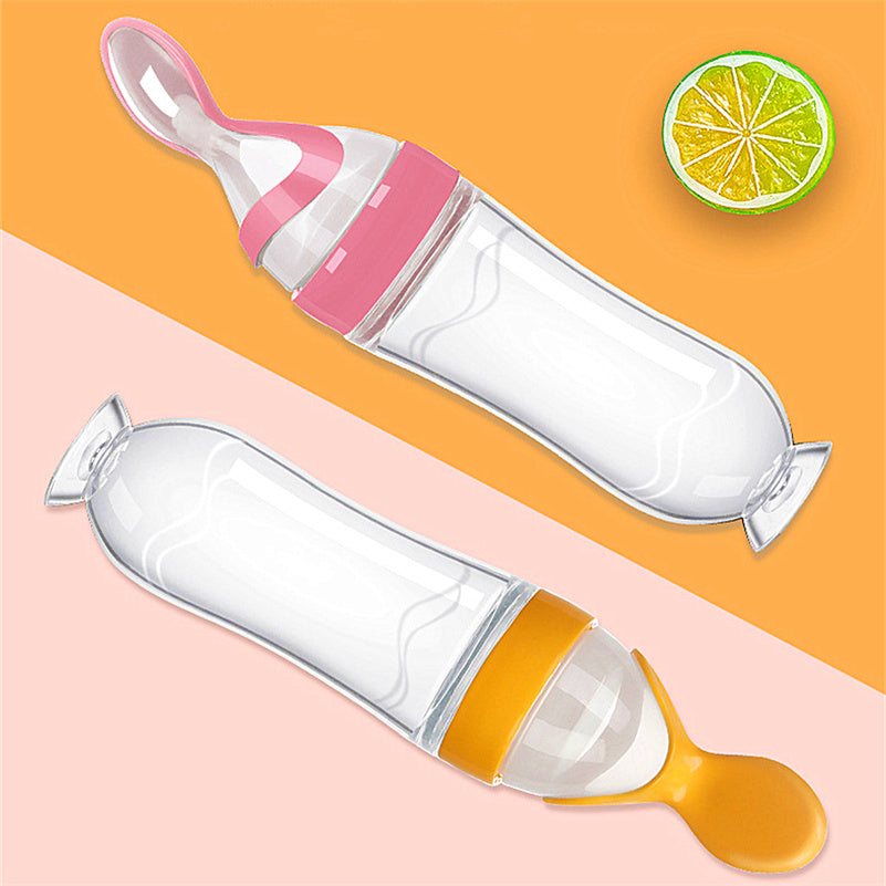 LoomiBaby Leakproof Silicone Baby Spoon Feeder