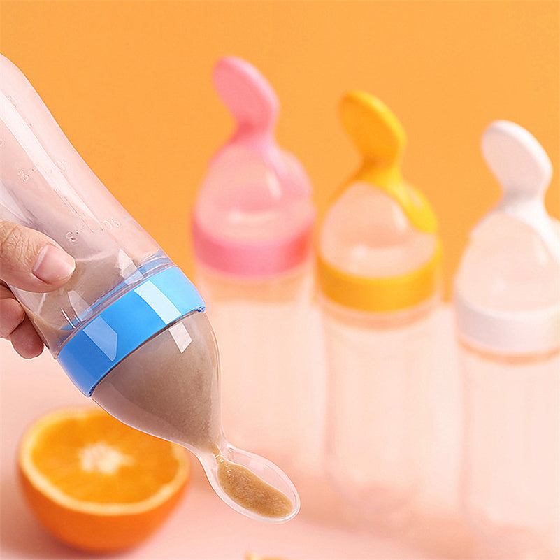 LoomiBaby Leakproof Silicone Baby Spoon Feeder