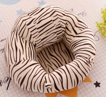 Zebra-patterned pet bed on a star-patterned background