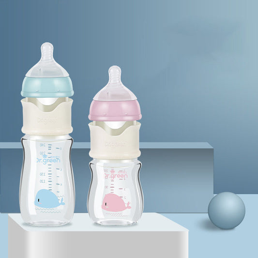 Durable Glass Feeding Bottle | Easy-to-Clean Infant Bottle