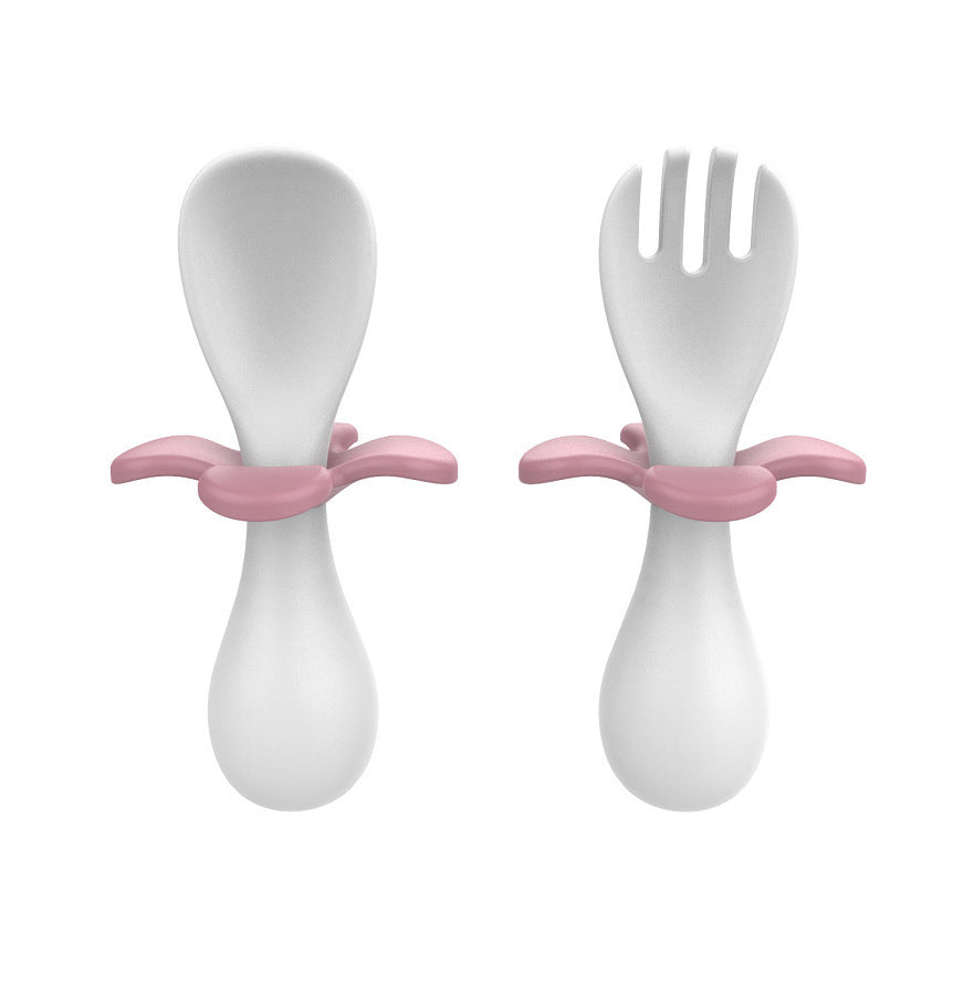 TinyDine Baby Eating Training Portable Fork and Spoon – Safe, Lightweight & Easy-to-Clean Design | Essential Self-Feeding Tableware for Infants & Toddlers