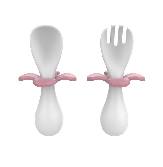 TinyDine Baby Eating Training Portable Fork and Spoon – Safe, Lightweight & Easy-to-Clean Design | Essential Self-Feeding Tableware for Infants & Toddlers