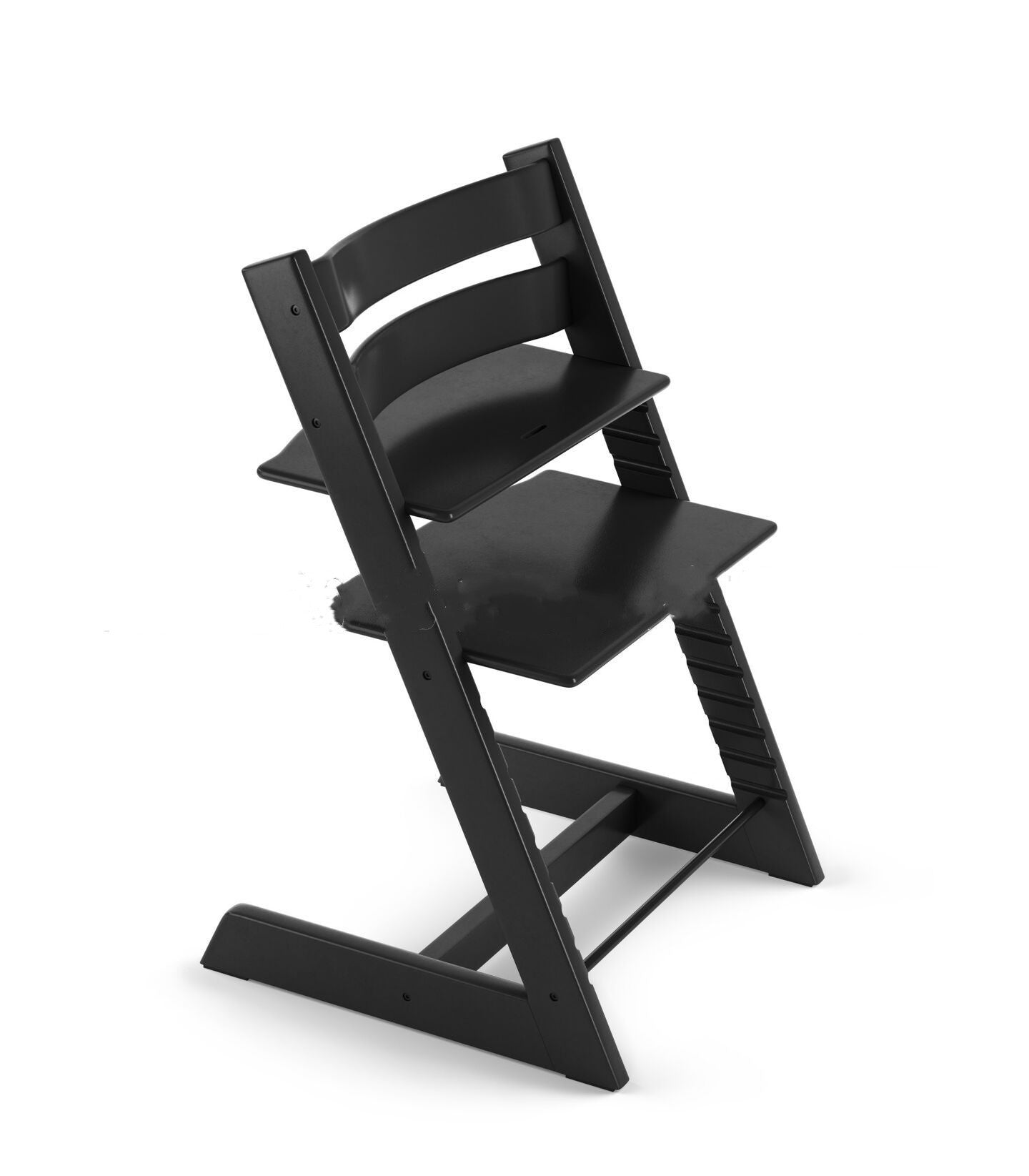 Black high chair on a white background