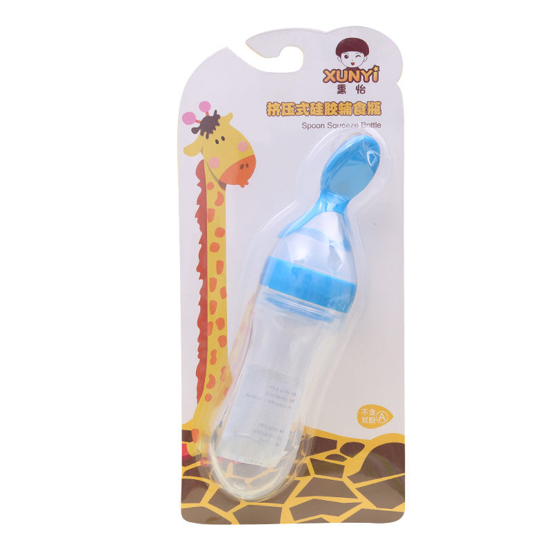 LoomiBaby Leakproof Silicone Baby Spoon Feeder