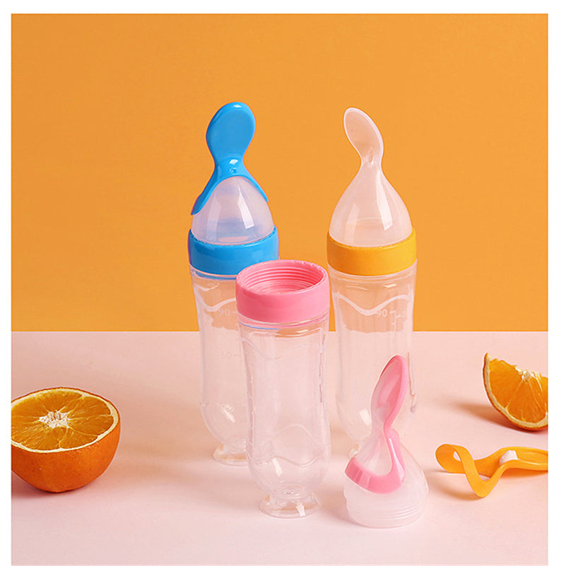 LoomiBaby Leakproof Silicone Baby Spoon Feeder