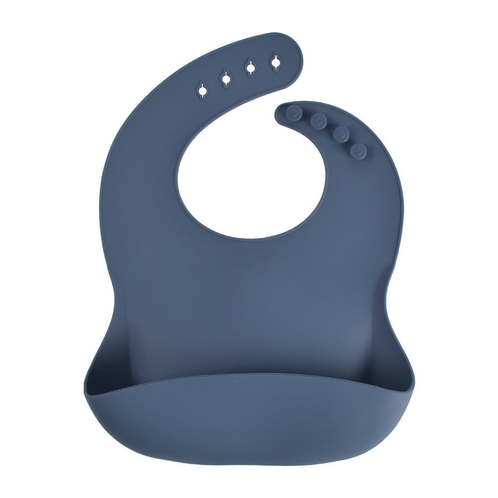 Blue Baby Bib with Pouch