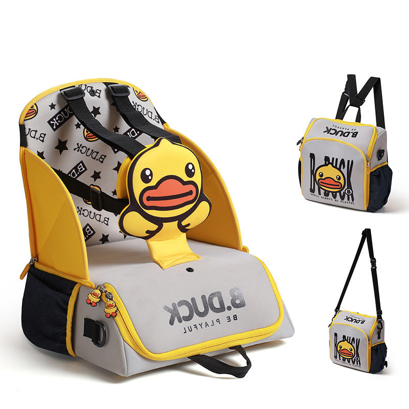Backpack with cartoon duck design and 'B.Duck' branding on a white background